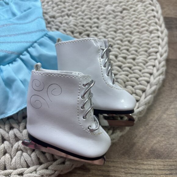 American Girl Truly Me Sparkly Skate Outfit Blue Dress & Skates - Picture 2 of 6